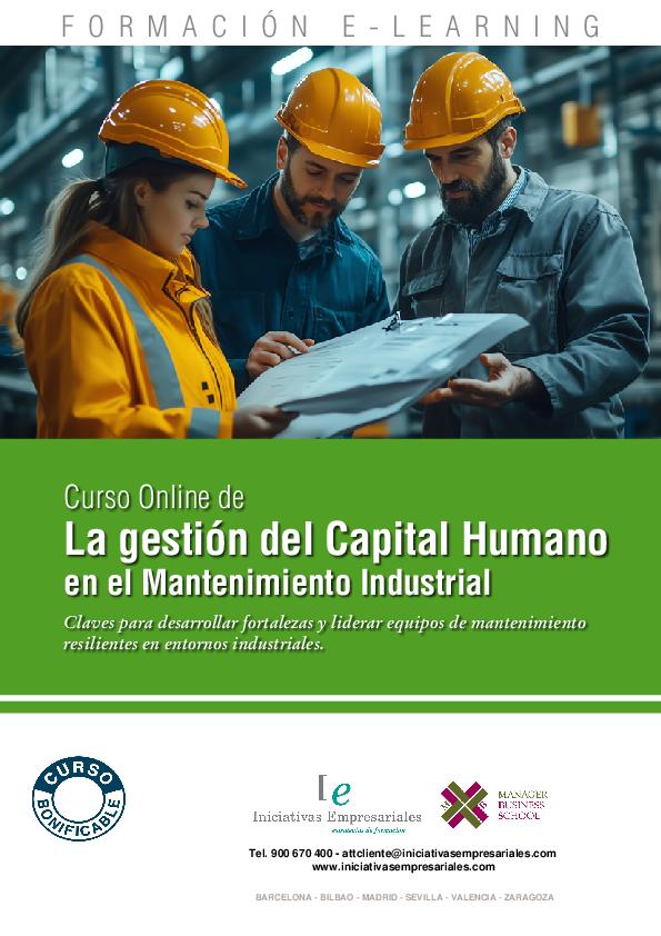 La gestión del Capital Humano en el Mantenimiento Industrial