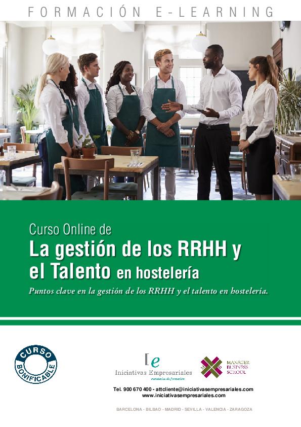 La gestión de los RRHH y el Talento en hostelería