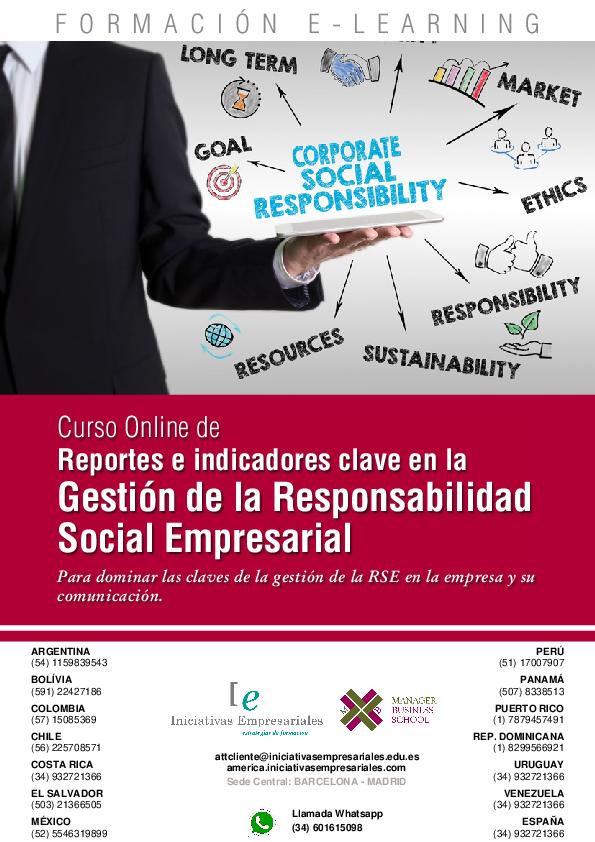 Reportes e indicadores clave en la Gestión de la Responsabilidad Social Empresarial