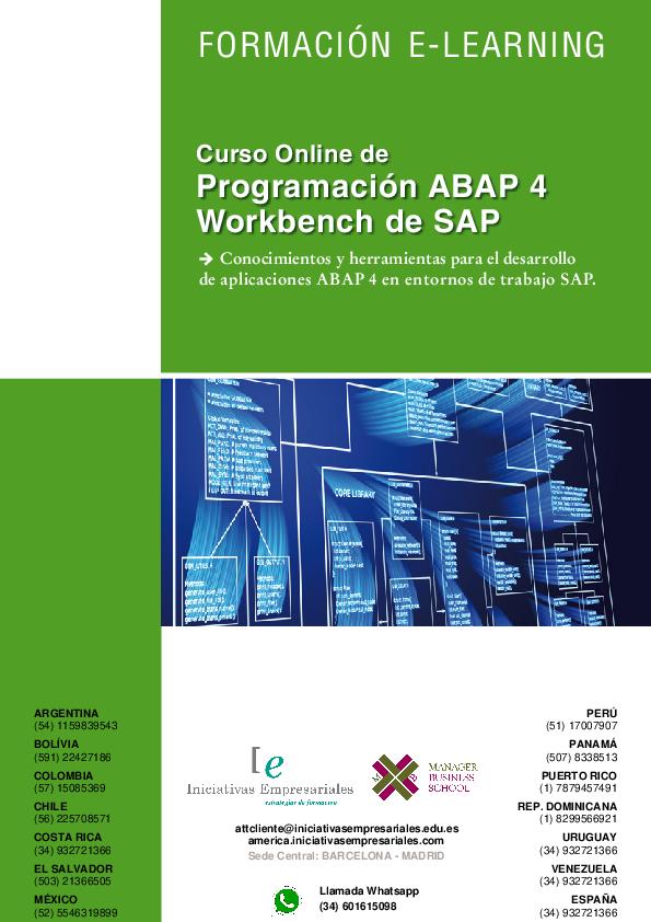 Programación ABAP 4 Workbench de SAP
