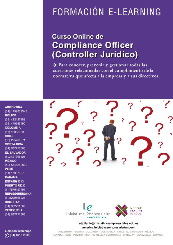 Compliance Officer (Controller Jurídico)