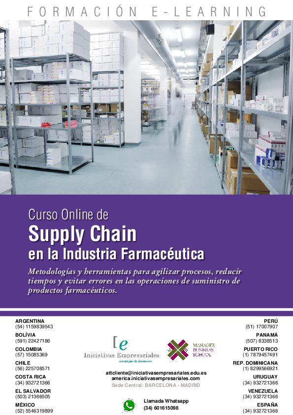 Supply Chain en la Industria Farmacéutica