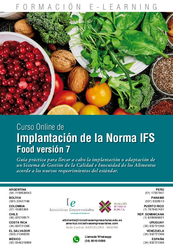 Implantación de la Norma IFS Food Versión 7