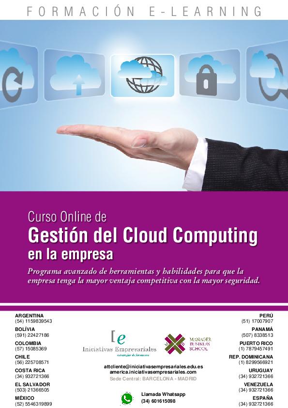 Gestión del Cloud Computing en la empresa