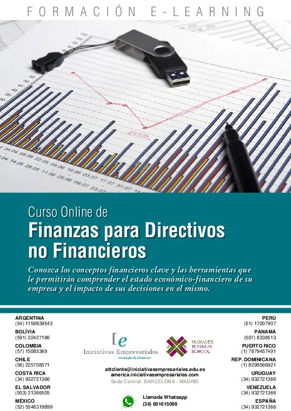 Finanzas para Directivos No Financieros