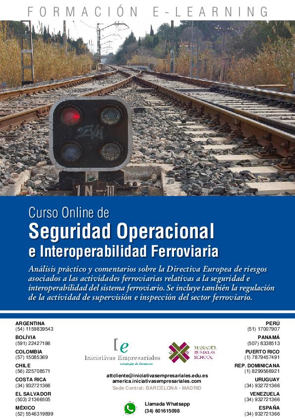 Seguridad Operacional e Interoperabilidad Ferroviaria