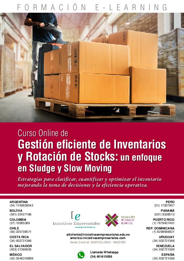 Gestión eficiente de Inventarios y Rotación de Stocks: un enfoque en Sludge y Slow Moving