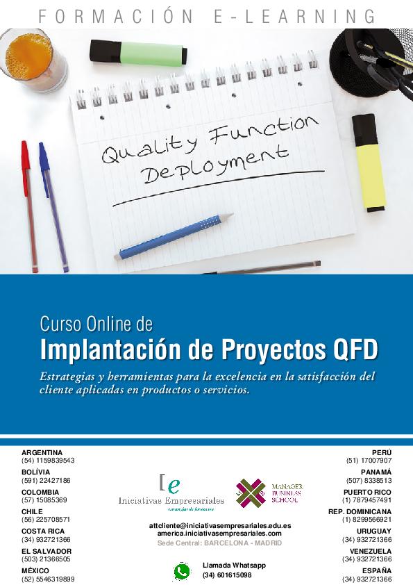Implantación de Proyectos QFD