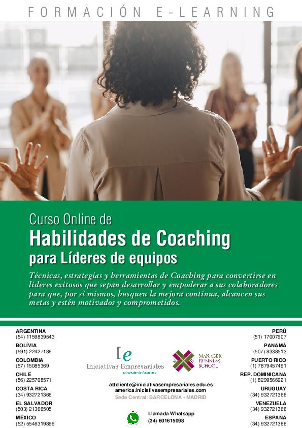 Habilidades de Coaching para Líderes de equipos