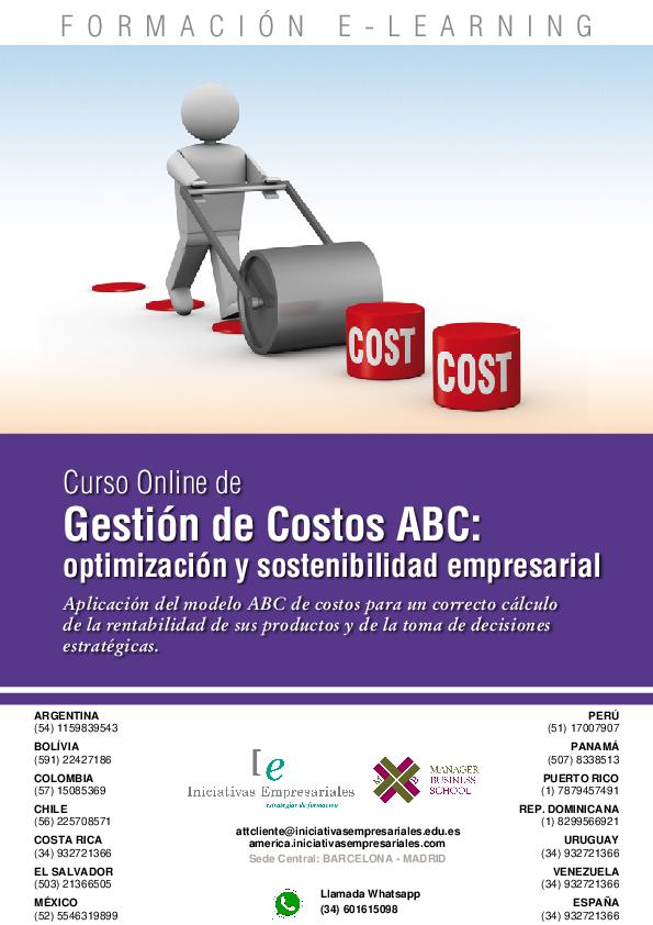 Gestión de Costos ABC: optimización y sostenibilidad empresarial