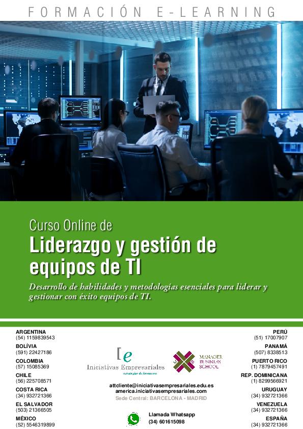 Liderazgo y gestión de equipos de TI