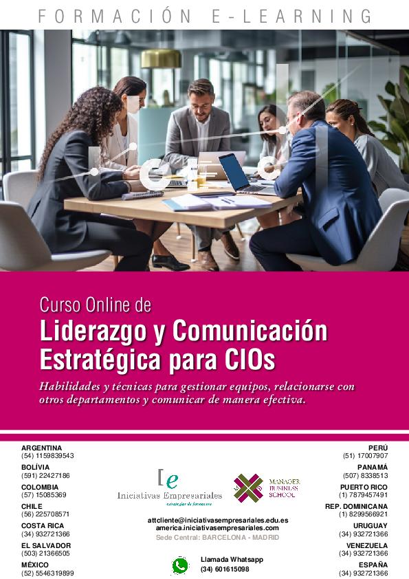 Liderazgo y Comunicación Estratégica para CIOs