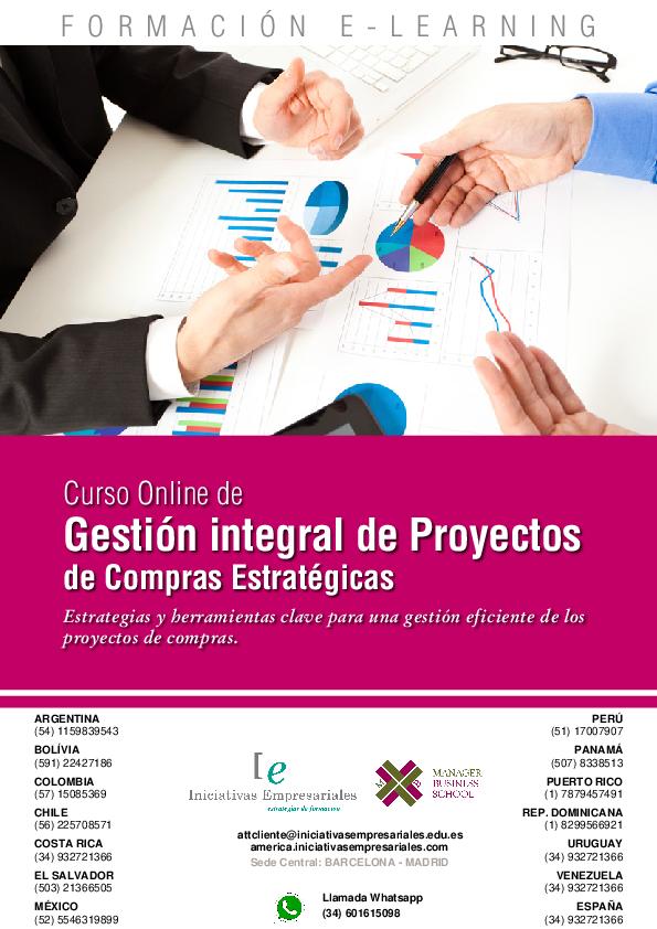 Gestión integral de Proyectos de Compras Estratégicas