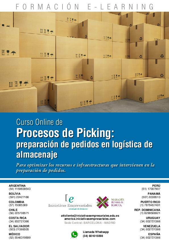 PROCESOS DE PICKING: PREPARACIÓN DE PEDIDOS EN LOGISTICA DE ALMACENAJE