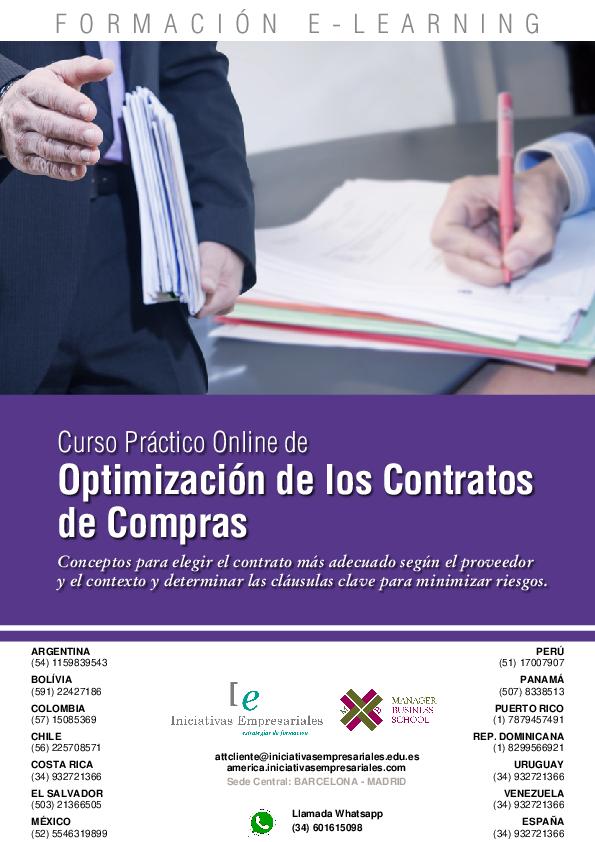 Optimización de los Contratos de Compras