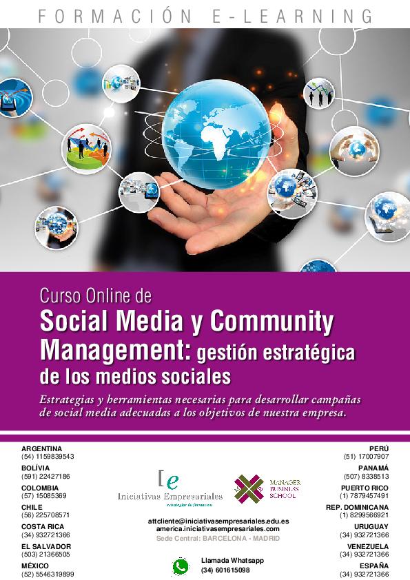 Social Media y Community Management: gestión estratégica de los medios sociales