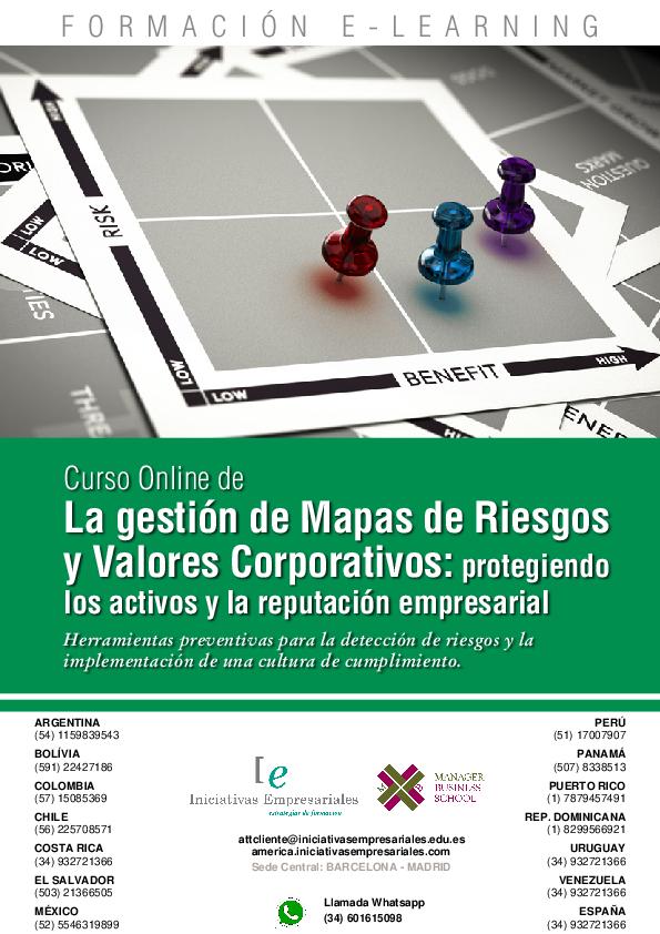 La gestión de Mapas de Riesgos y Valores Corporativos: protegiendo los activos y la reputación empresarial