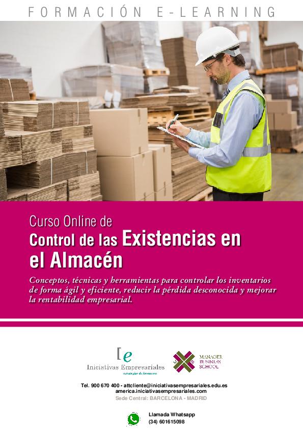 Control de las Existencias en el Almacén