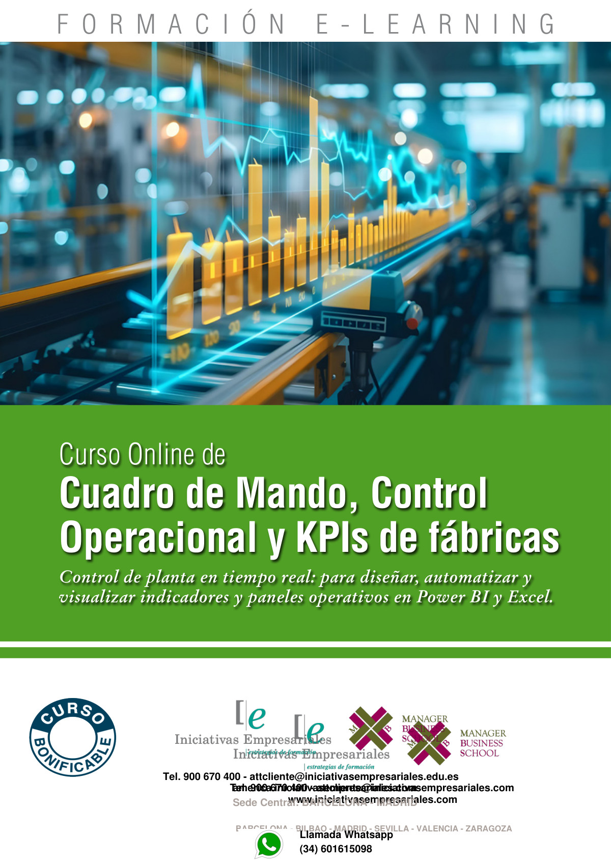 Cuadro de Mando, Control Operacional y KPIs de fábricas