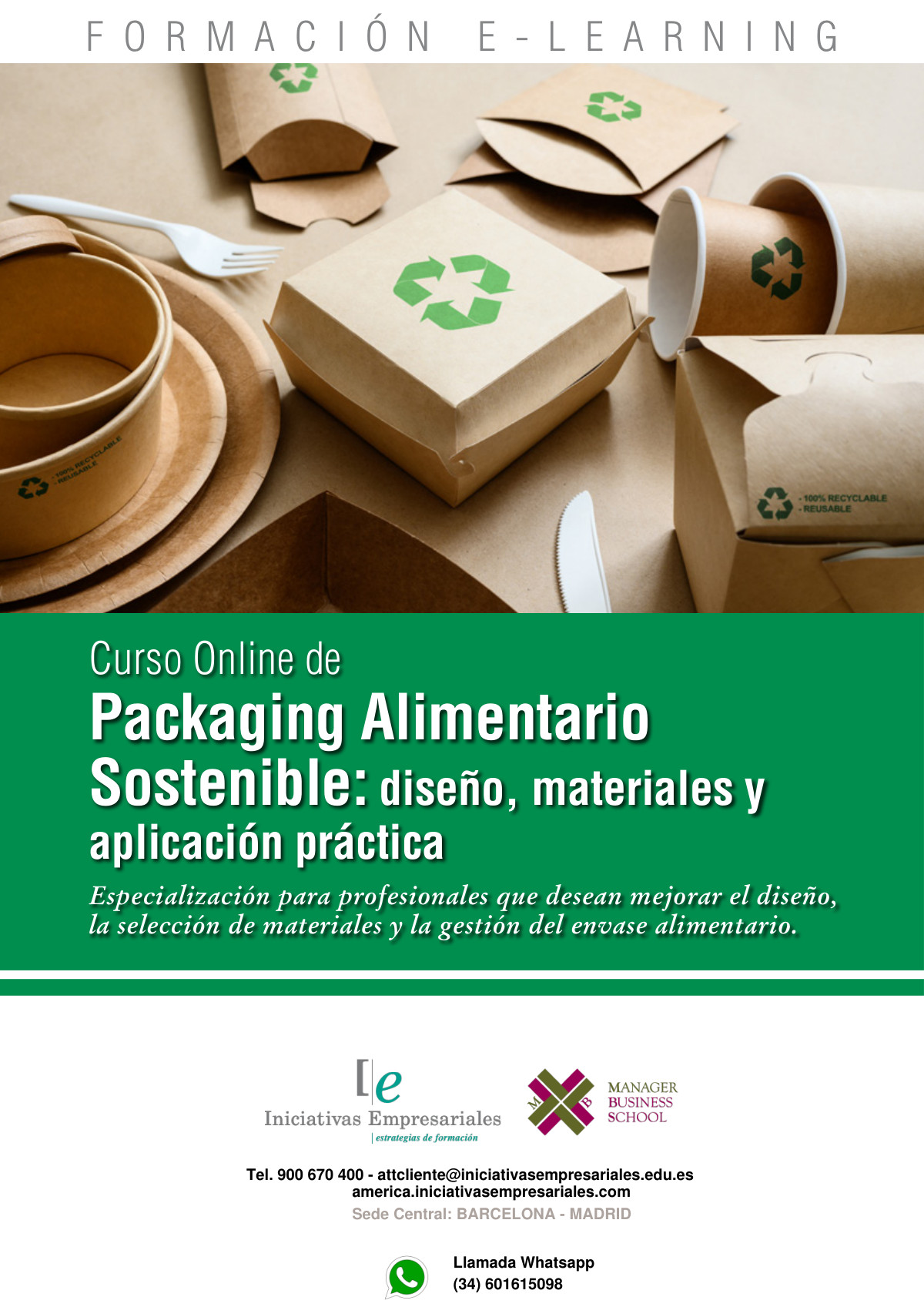 Packaging Alimentario Sostenible: diseño, materiales y aplicación práctica