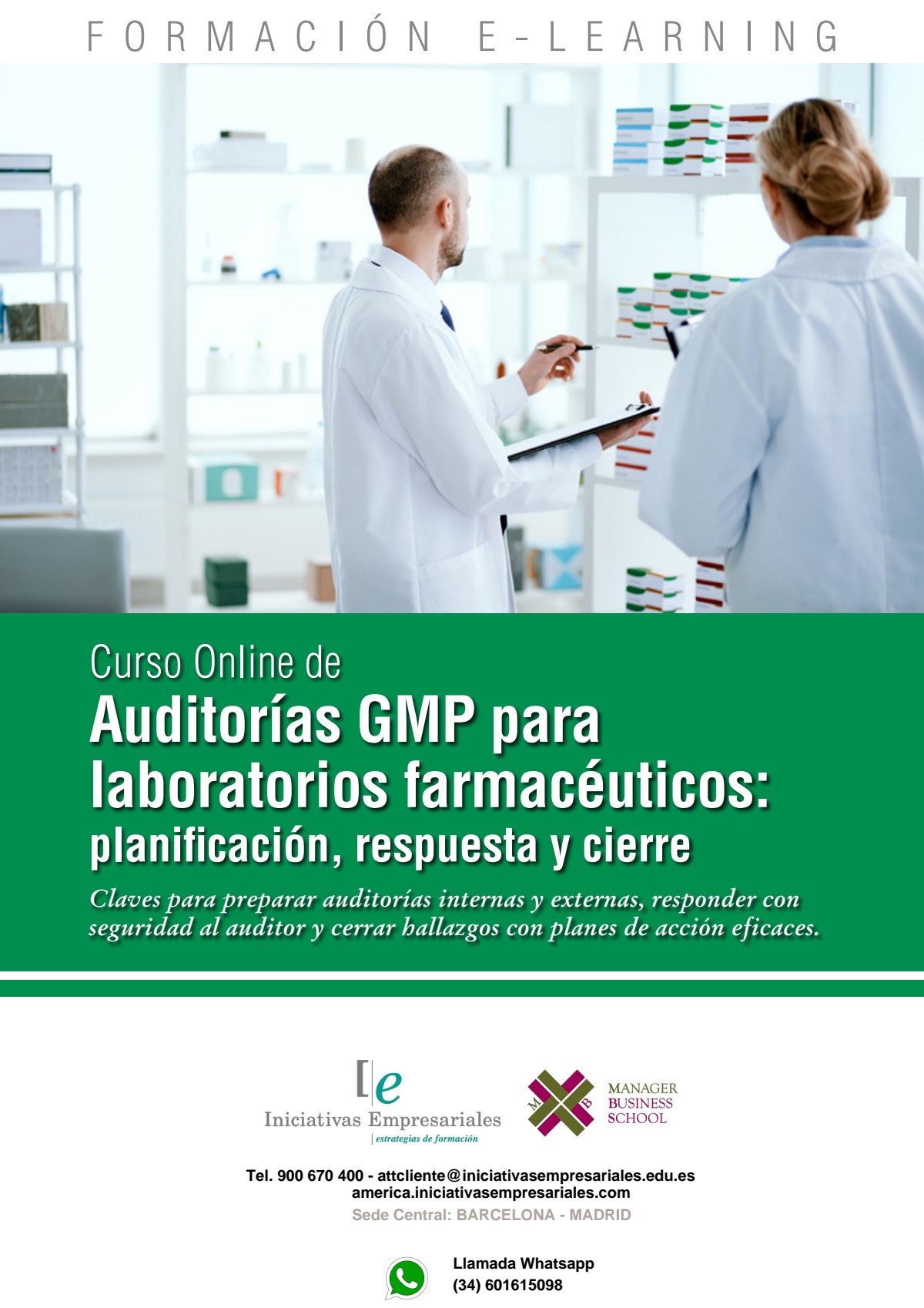 Auditorías GMP para laboratorios farmacéuticos: planificación, respuesta y cierre