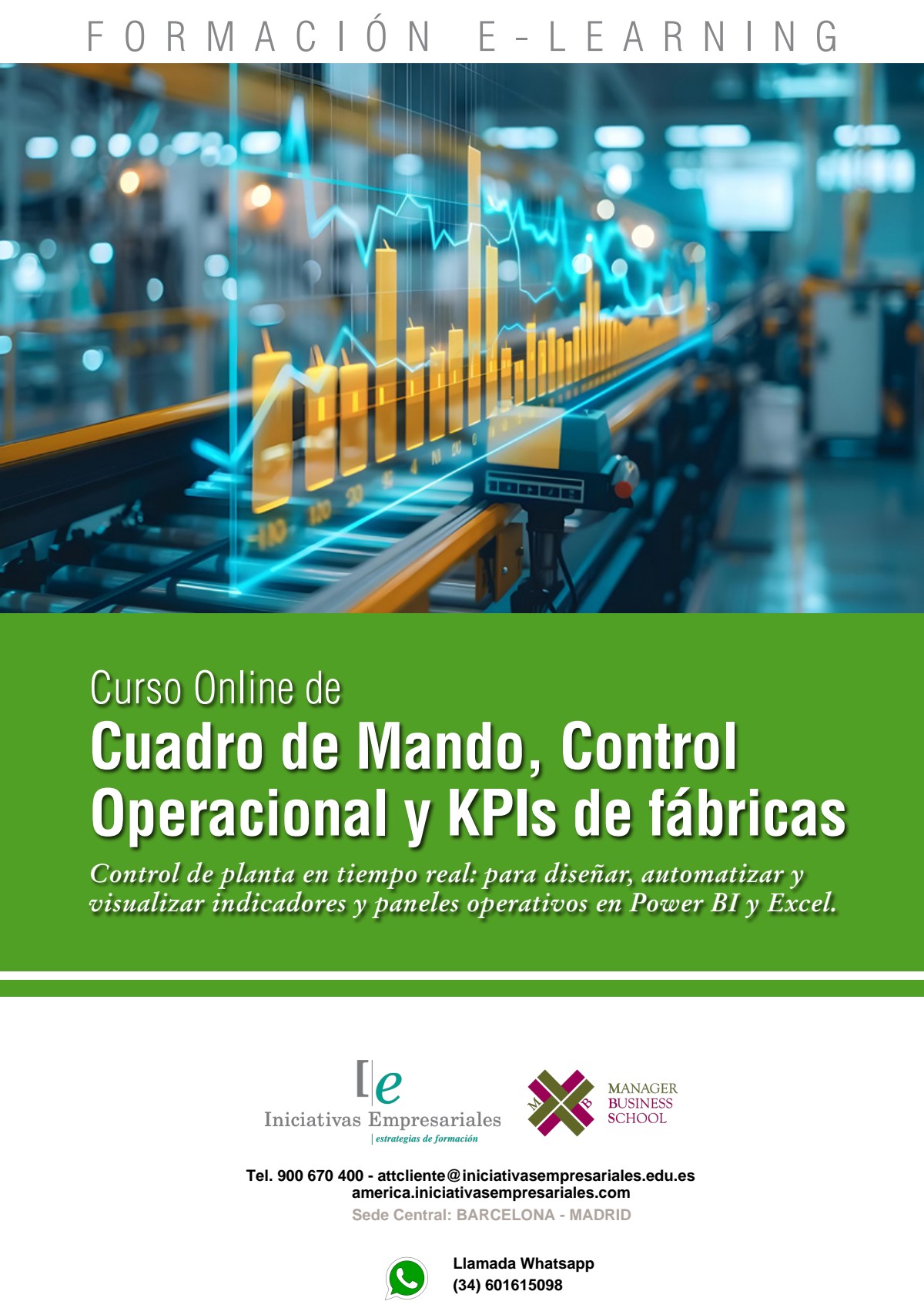 Cuadro de Mando, Control Operacional y KPIs de fábricas