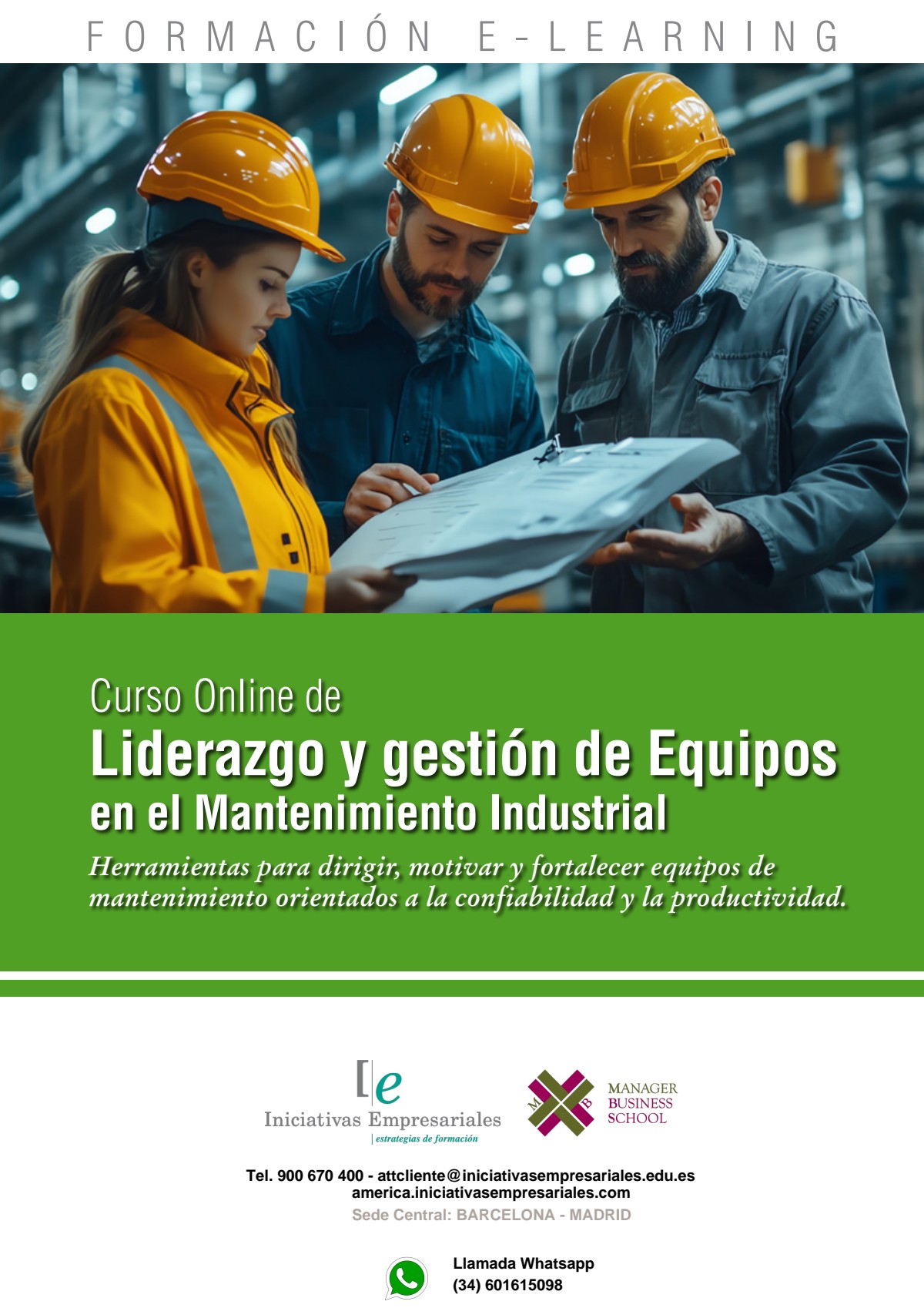 Liderazgo y gestión de Equipos en el Mantenimiento Industrial