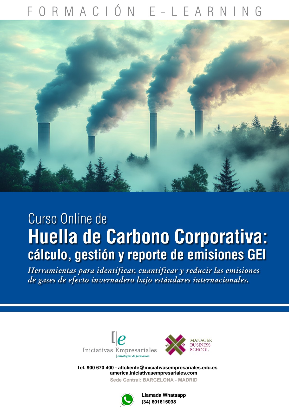 Huella de Carbono Corporativa: cálculo, gestión y reporte de emisiones GEI