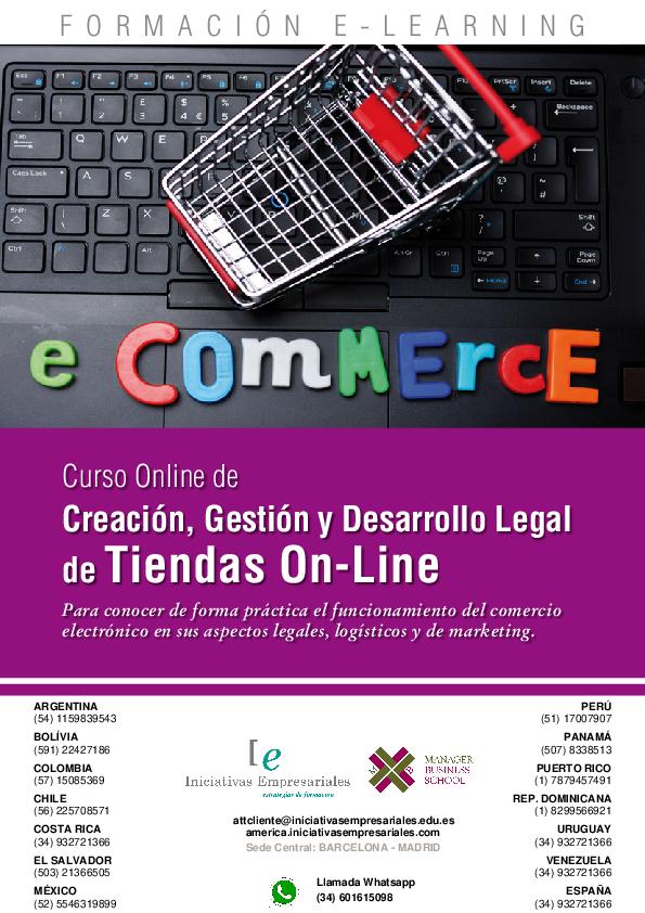 Creación, Gestión y Desarrollo Legal de Tiendas On-Line