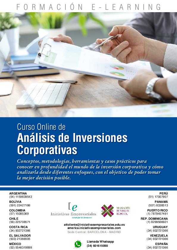 Análisis de Inversiones Corporativas