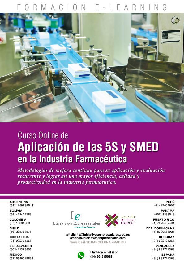 Aplicación de las 5S y SMED en la Industria Farmacéutica