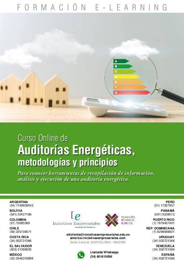 Auditorías Energéticas, metodologías y principios