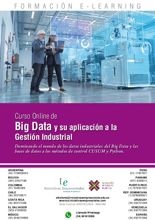 Big Data y su aplicación a la Gestión Industrial