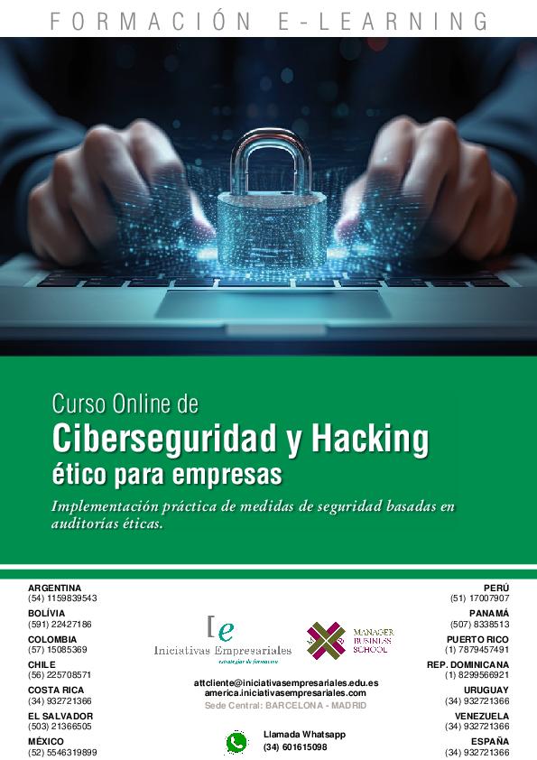 Ciberseguridad y Hacking ético para empresas