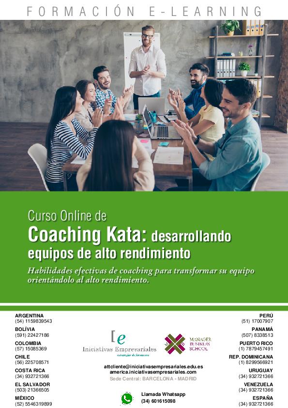 Coaching Kata: desarrollando equipos de alto rendimiento