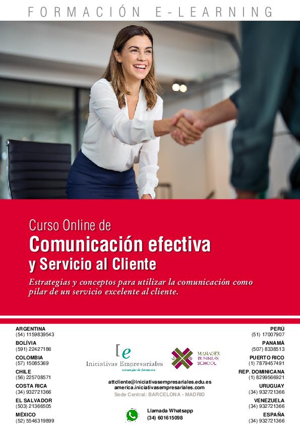Comunicación efectiva y Servicio al Cliente