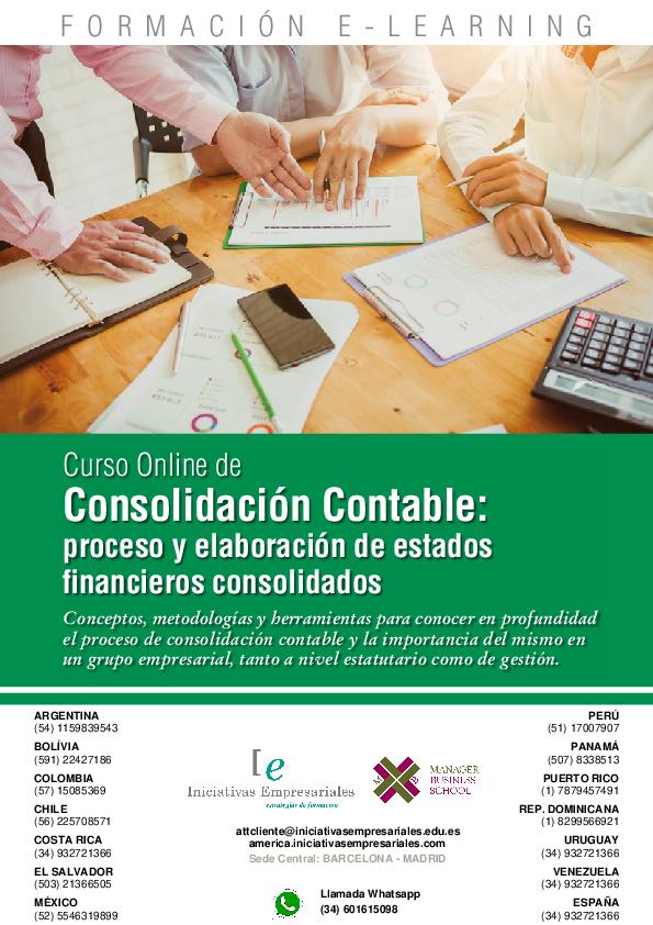Consolidación Contable: proceso y elaboración de estados financieros consolidados