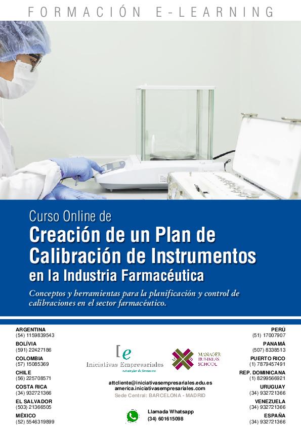 Creación de un Plan de Calibración de Instrumentos en la Industria Farmacéutica