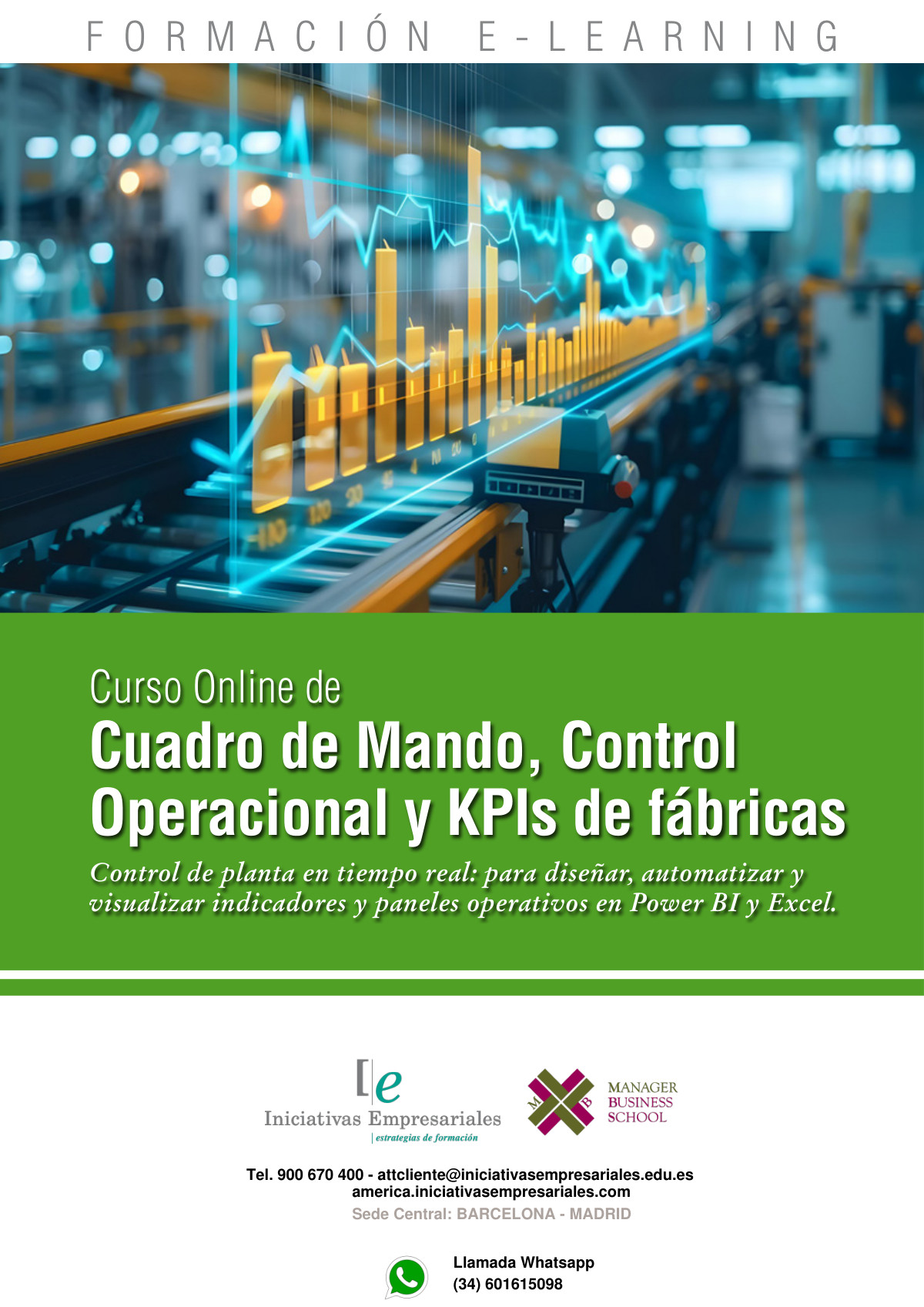 Cuadro de Mando, Control Operacional y KPIs de fábricas