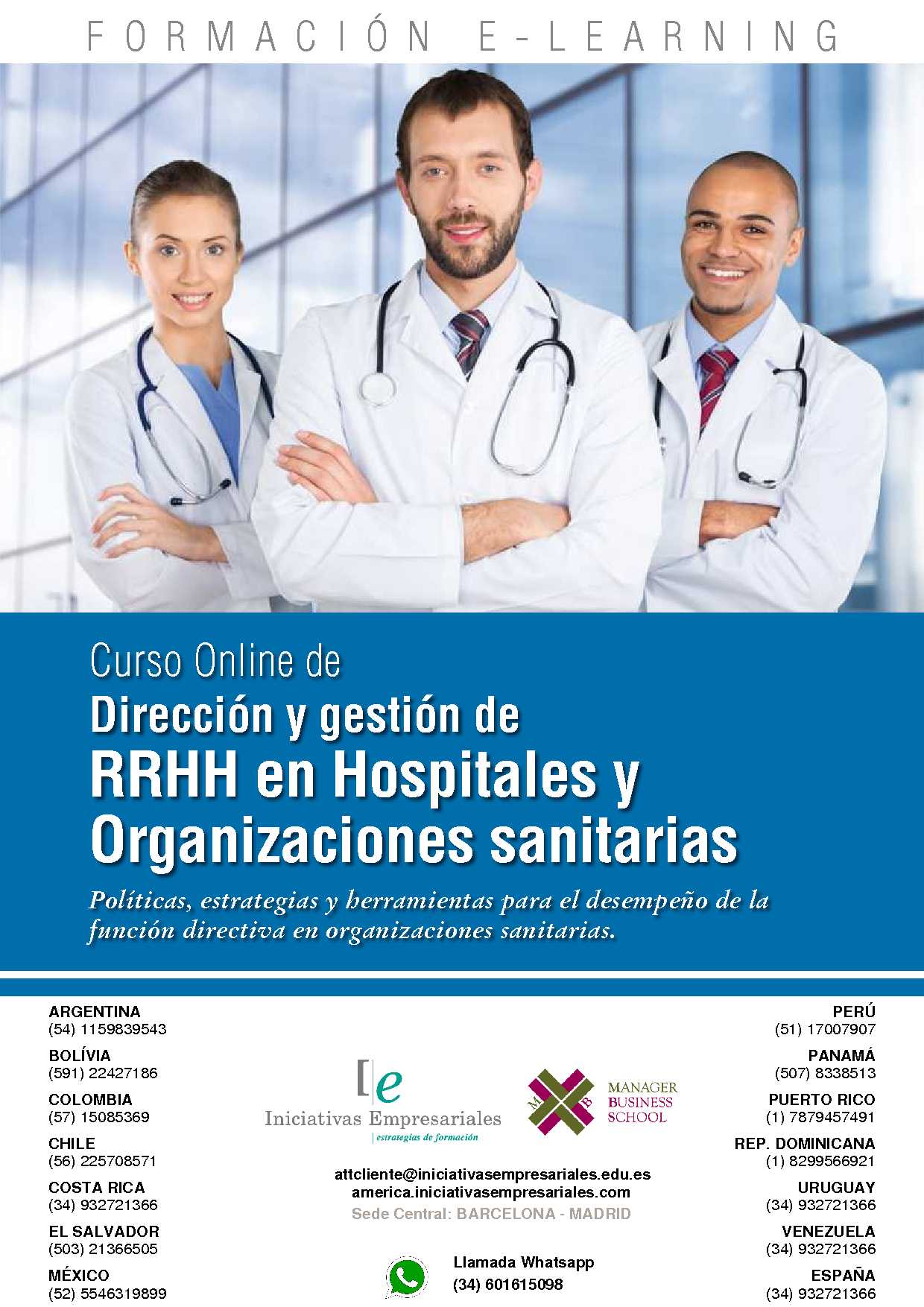 Dirección y gestión de RRHH en Hospitales y Organizaciones sanitarias