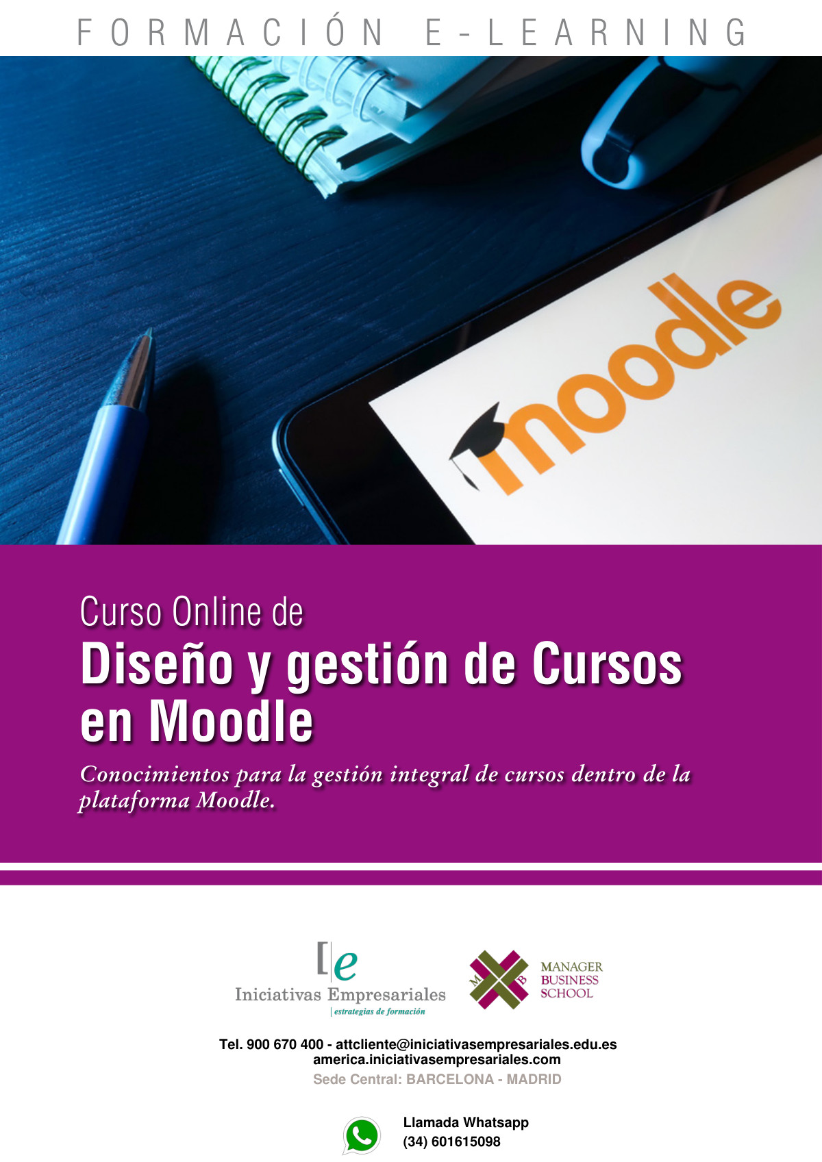 Diseño y gestión de Cursos en Moodle