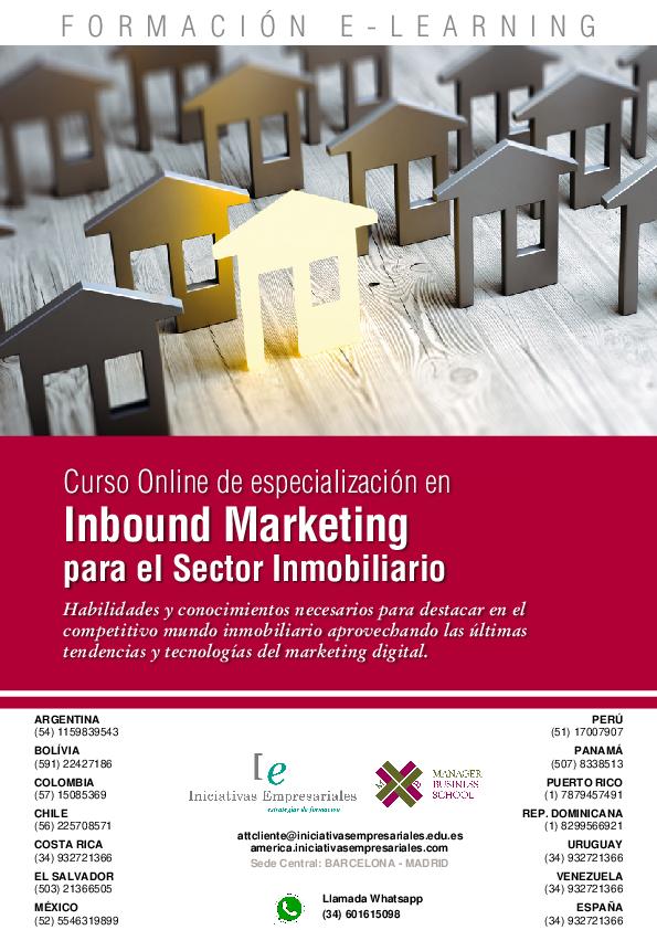 Especialización en Inbound Marketing para el Sector Inmobiliario