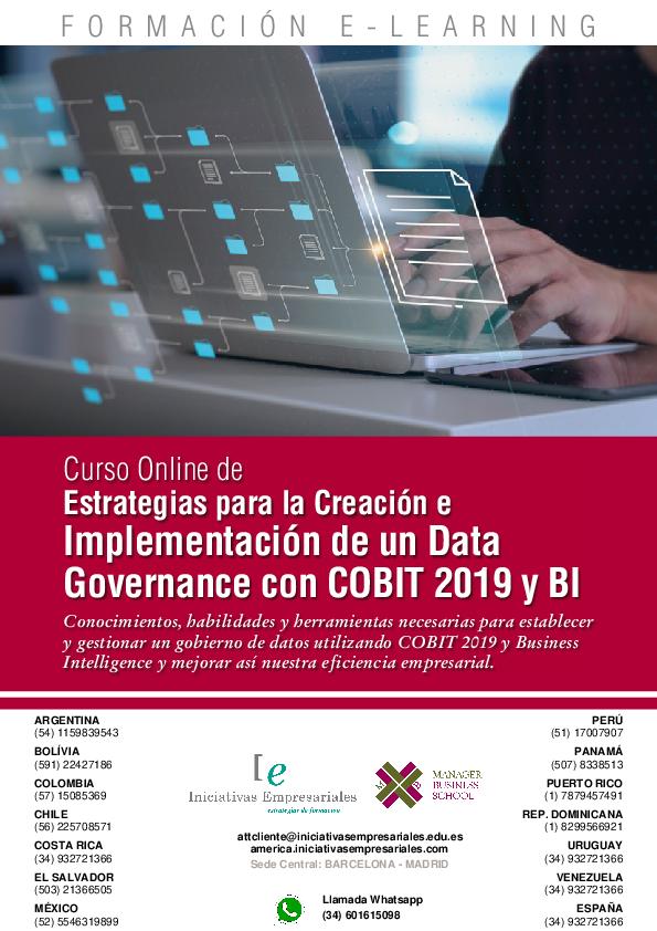 Estrategias para la Creación e Implementación de un Data Governance con COBIT 2019 y BI
