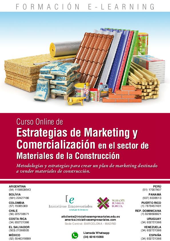 Estrategias de Marketing y Comercialización en el sector de Materiales de la Construcción
