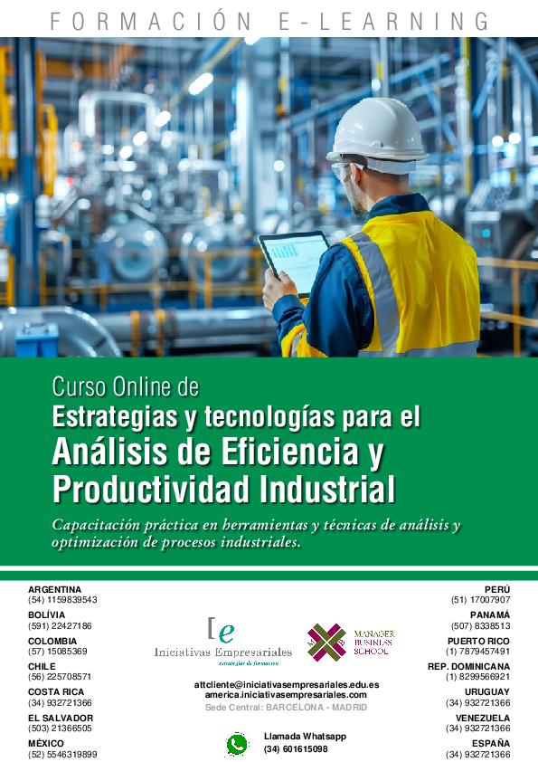 Estrategias y tecnologías para el Análisis de Eficiencia y Productividad Industrial