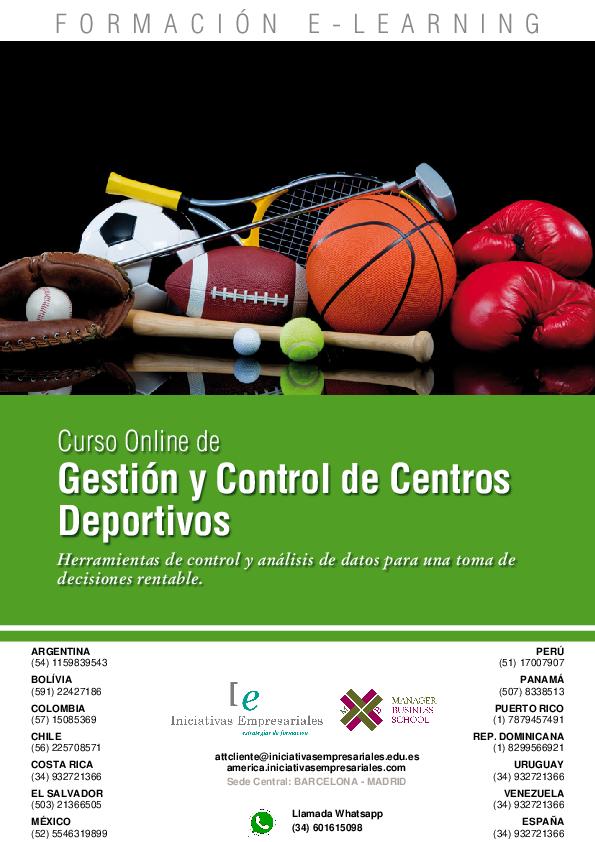 Gestión y Control de Centros Deportivos