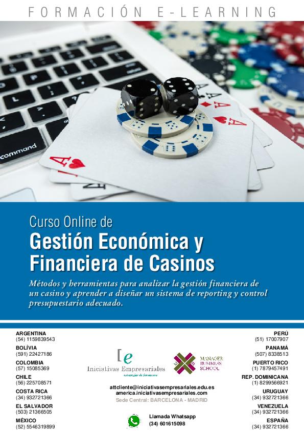 Gestión Económica y Financiera de Casinos