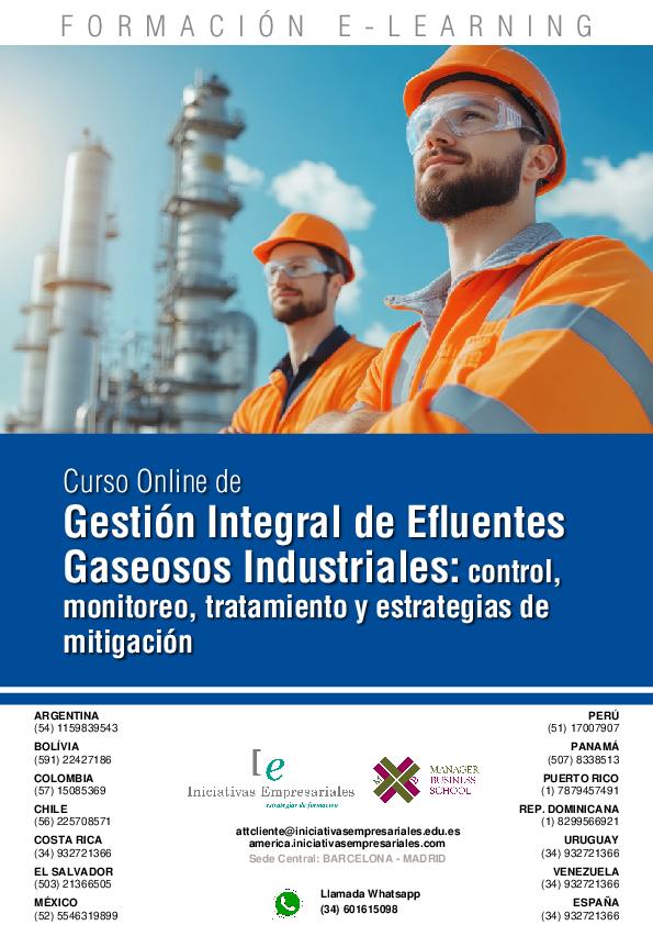 Gestión Integral de Efluentes Gaseosos Industriales: control, monitoreo, tratamiento y estrategias de mitigación