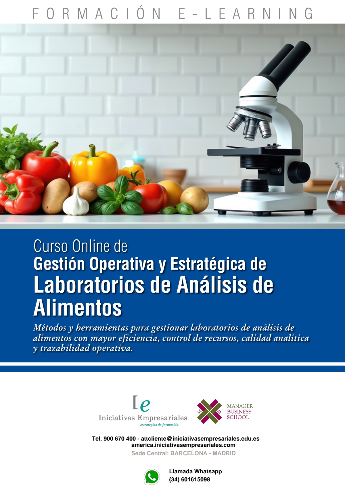 Gestión Operativa y Estratégica de Laboratorios de Análisis de Alimentos