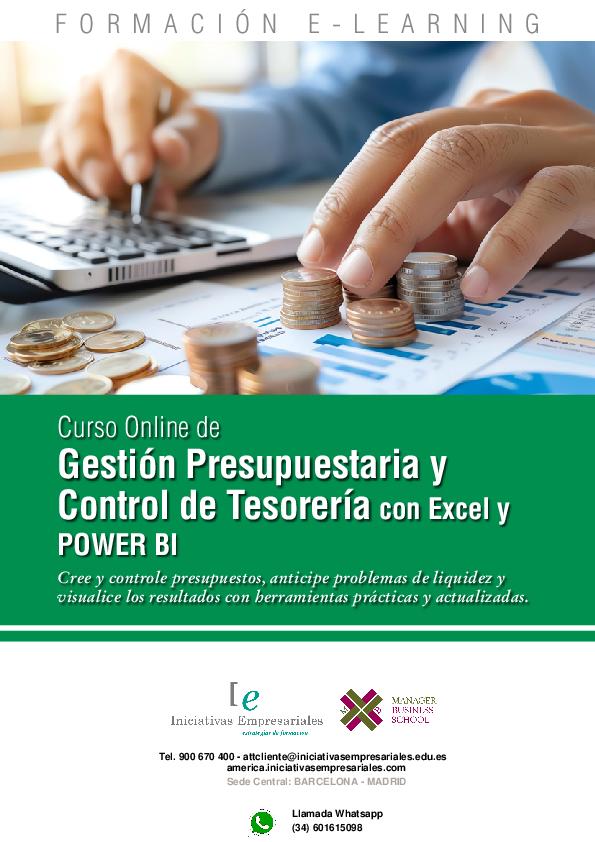 Gestión Presupuestaria y Control de Tesorería con Excel y POWER BI